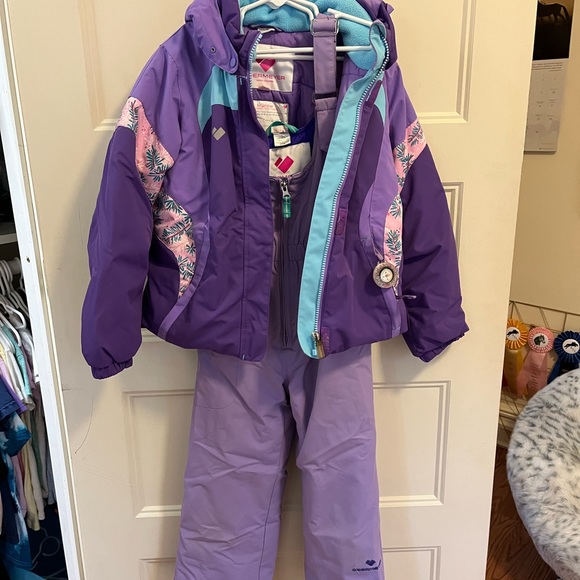 Obermeyer Matching Sets Obermeyer Girls Purple Ski Bib And Jacket